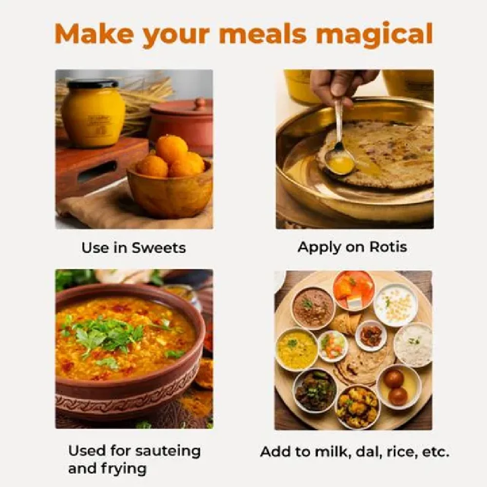 Anveshan A2 Desi Hallikar Cow Ghee - Vedic Bilona Churned From Curd, 250 ml Bottle-5.webp